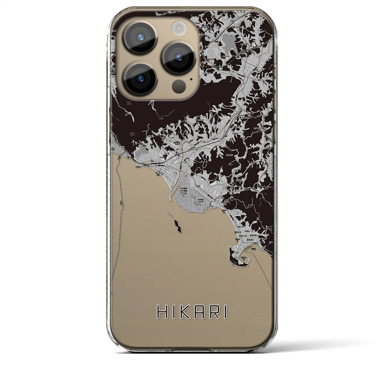 【光(山口県)】地図柄iPhoneケース(クリアタイプ)