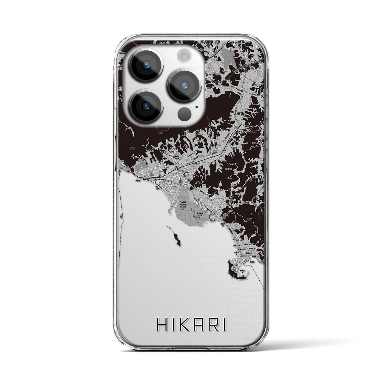 【光(山口県)】地図柄iPhoneケース(クリアタイプ)
