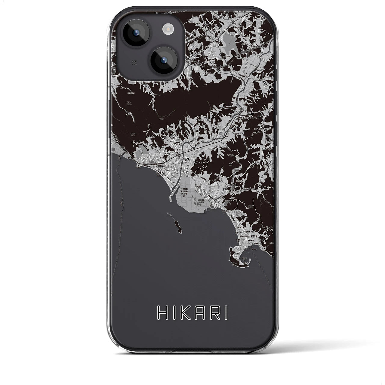 【光(山口県)】地図柄iPhoneケース(クリアタイプ)