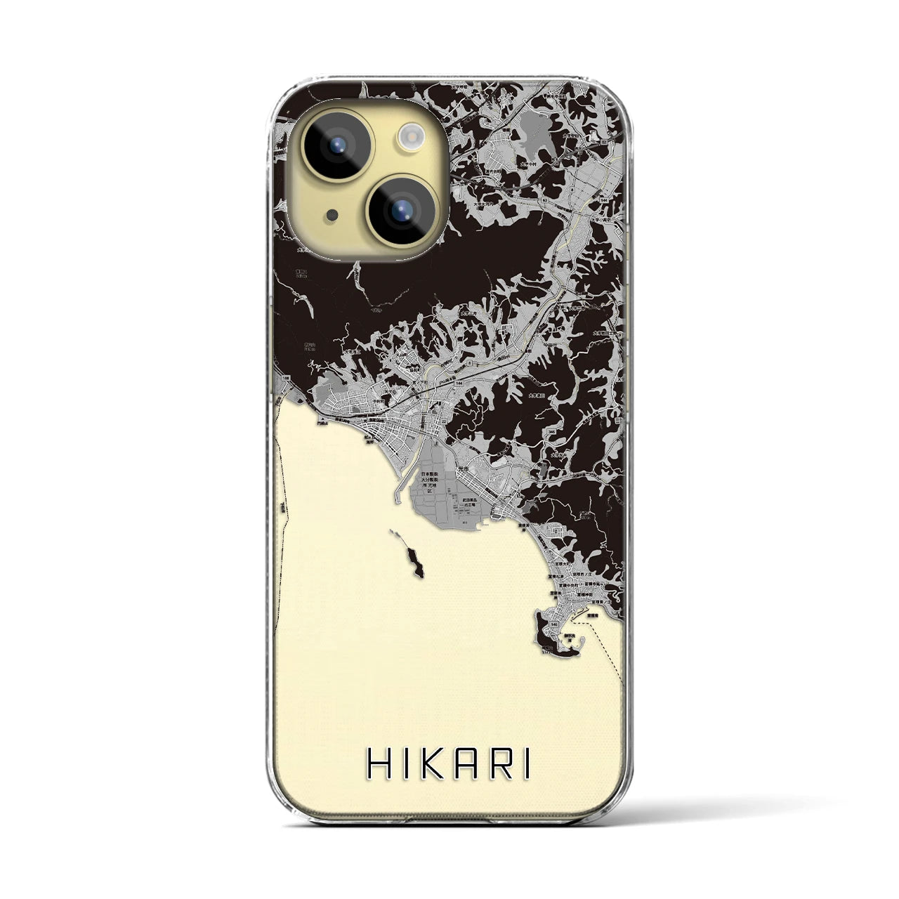 【光(山口県)】地図柄iPhoneケース(クリアタイプ)