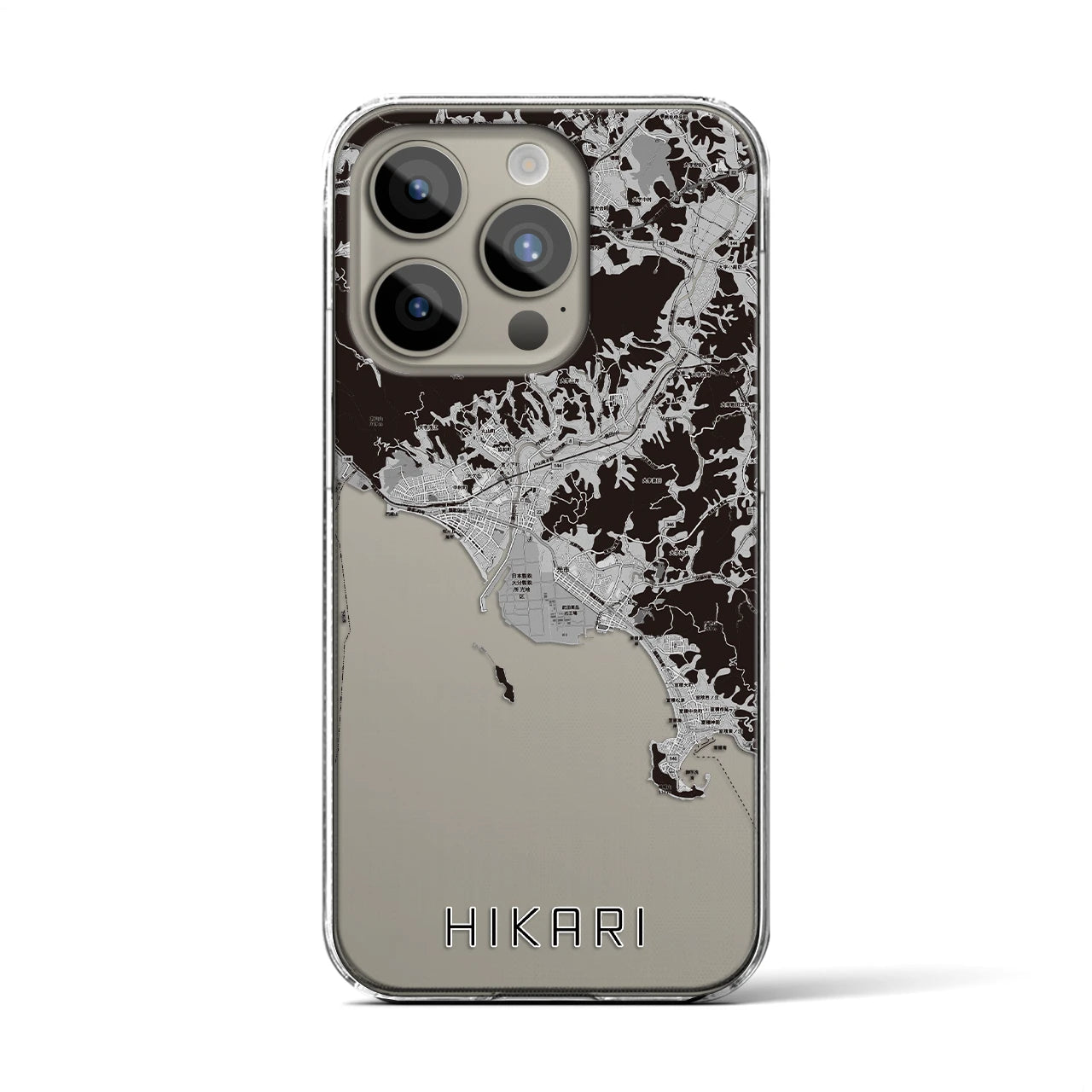【光(山口県)】地図柄iPhoneケース(クリアタイプ)