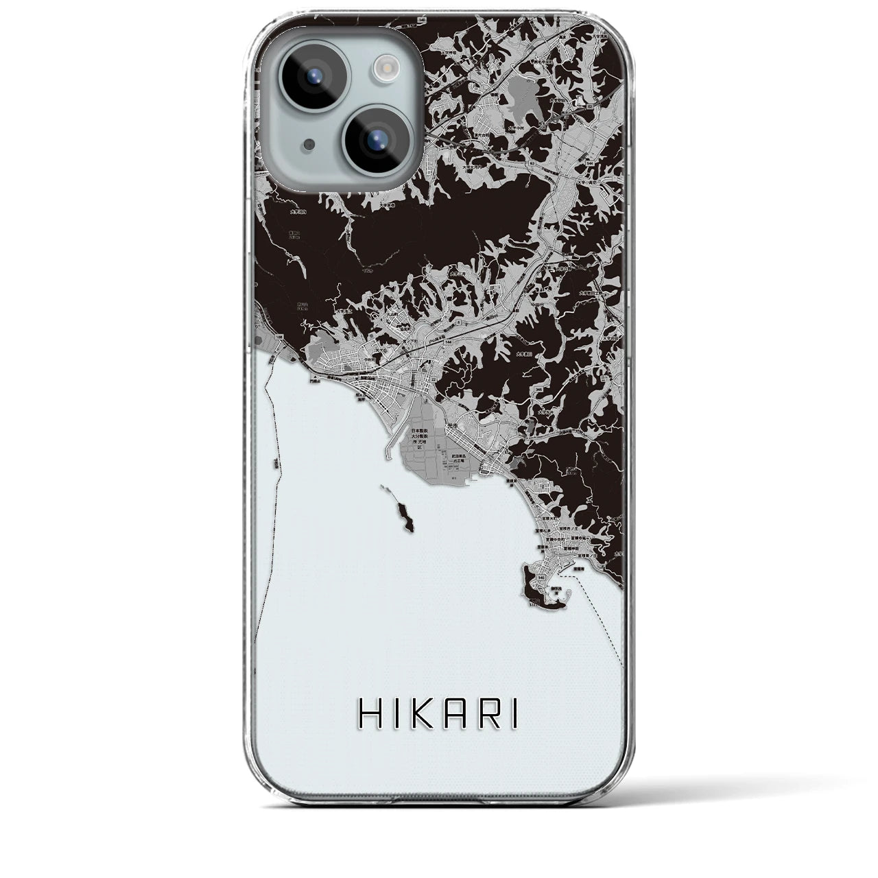 【光(山口県)】地図柄iPhoneケース(クリアタイプ)