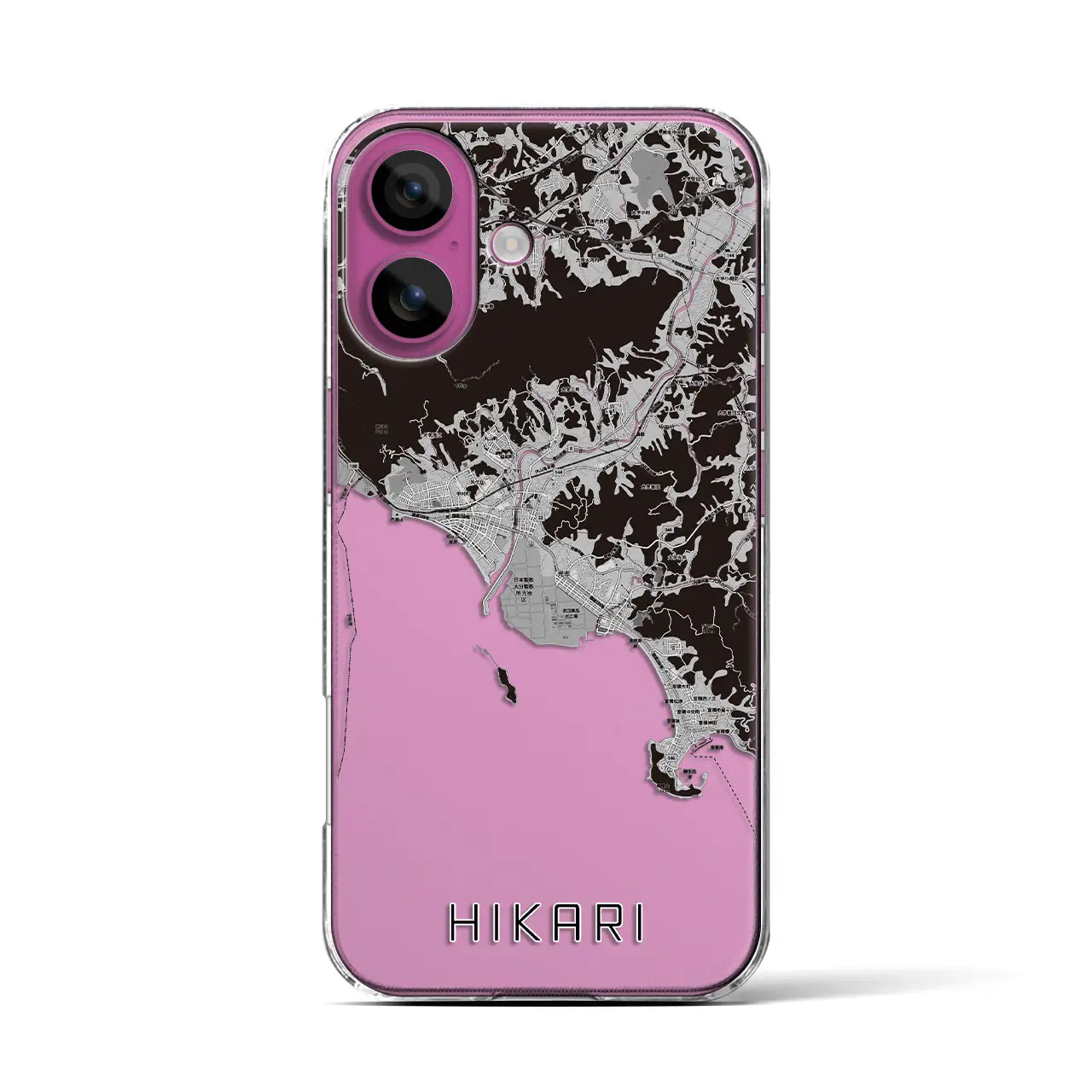 【光(山口県)】地図柄iPhoneケース(クリアタイプ)