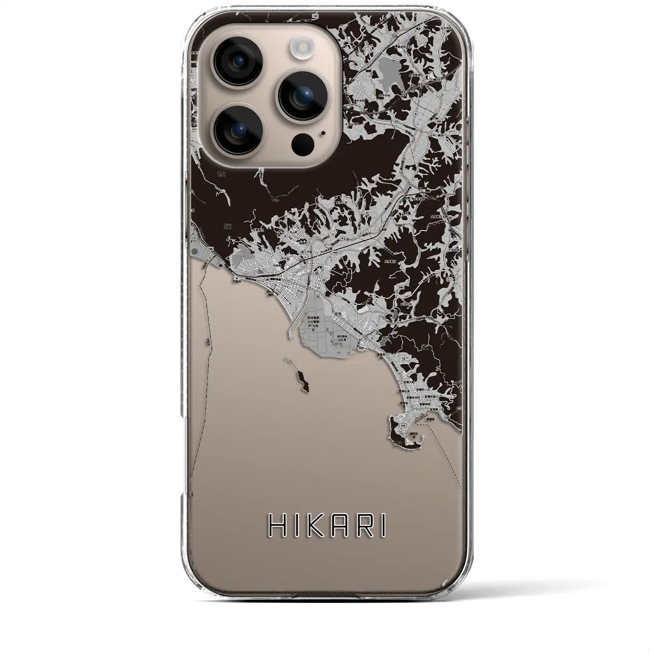 【光(山口県)】地図柄iPhoneケース(クリアタイプ)