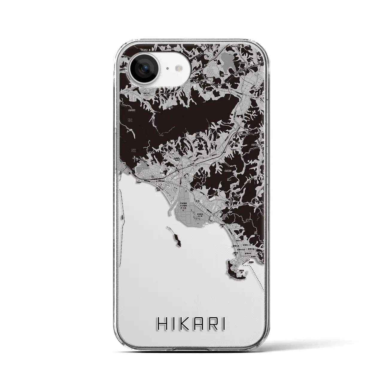 【光(山口県)】地図柄iPhoneケース(クリアタイプ)