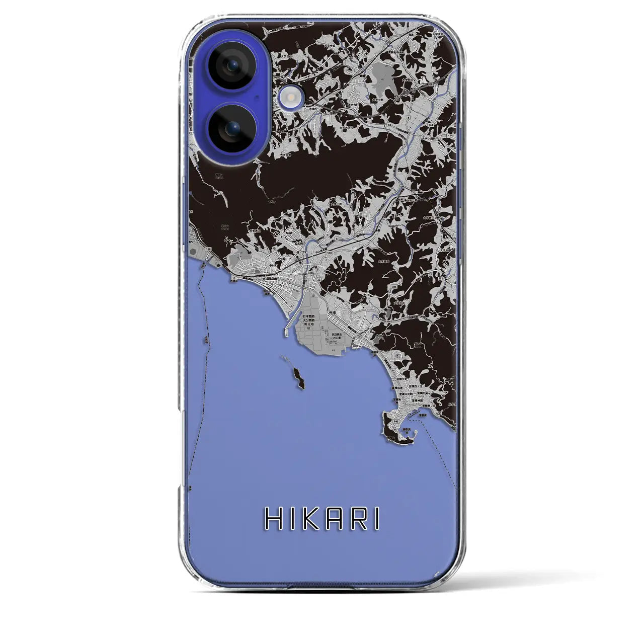 【光(山口県)】地図柄iPhoneケース(クリアタイプ)