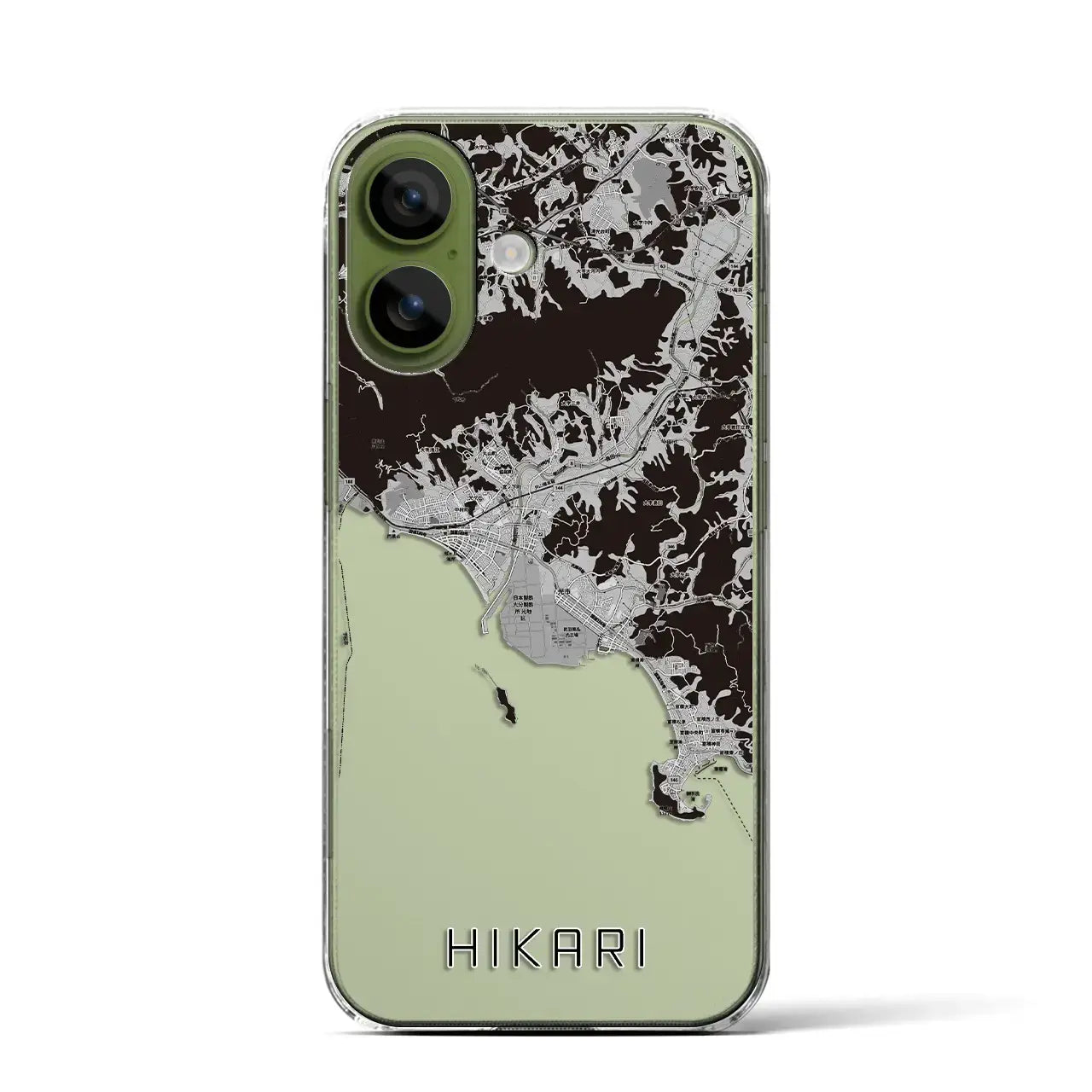 【光(山口県)】地図柄iPhoneケース(クリアタイプ)