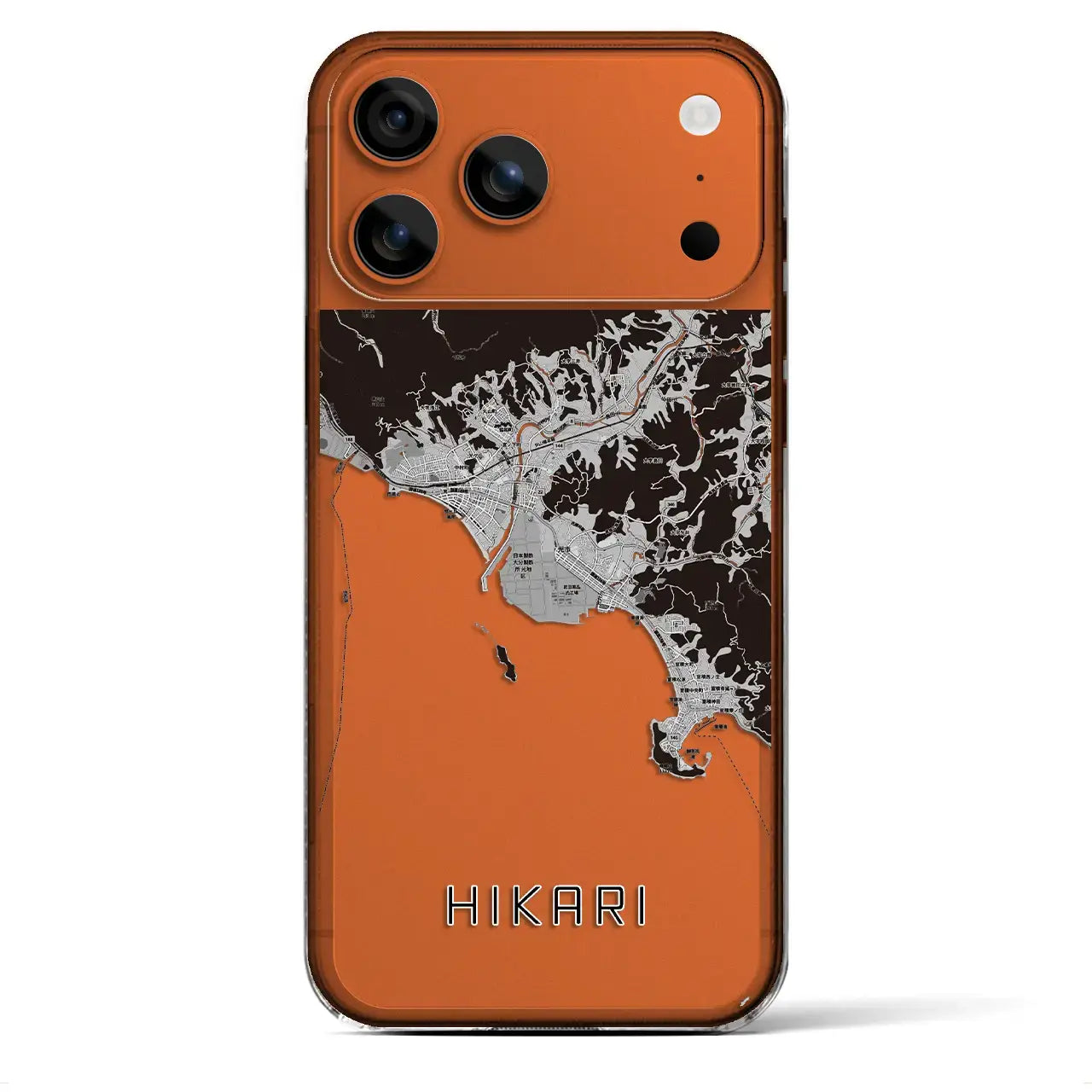 【光(山口県)】地図柄iPhoneケース(クリアタイプ)