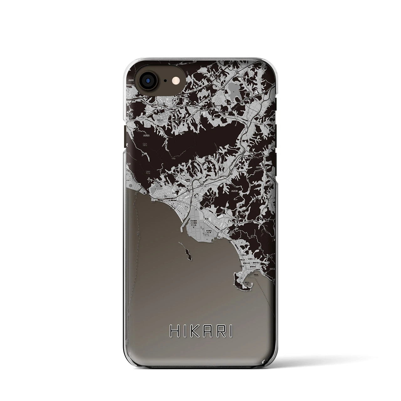 【光(山口県)】地図柄iPhoneケース(クリアタイプ)