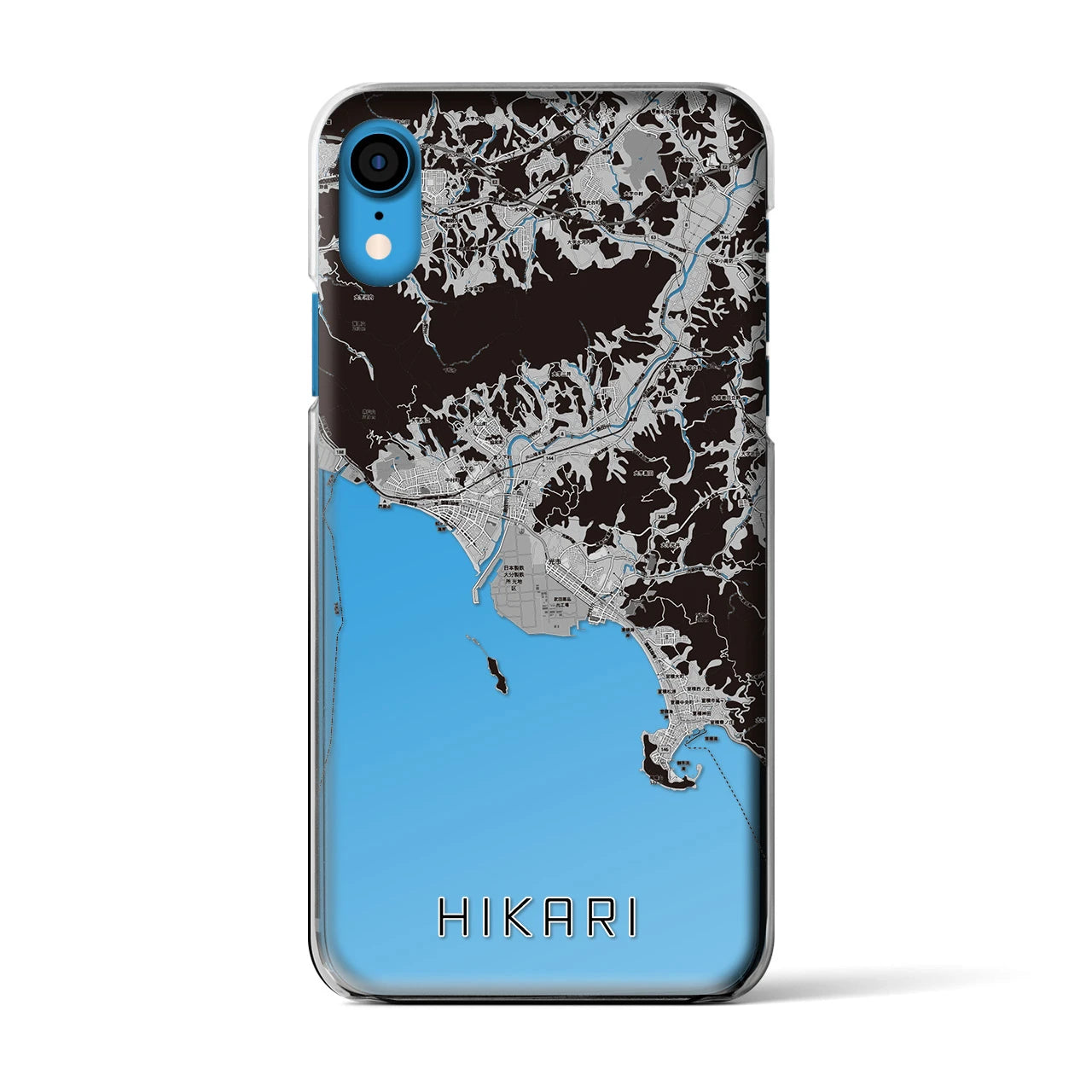 【光(山口県)】地図柄iPhoneケース(クリアタイプ)