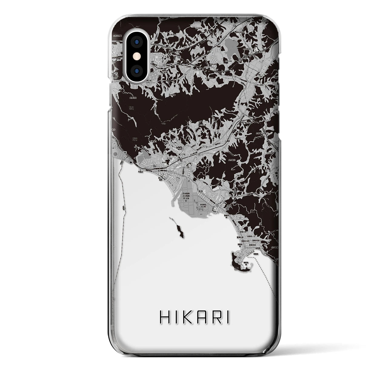 【光(山口県)】地図柄iPhoneケース(クリアタイプ)