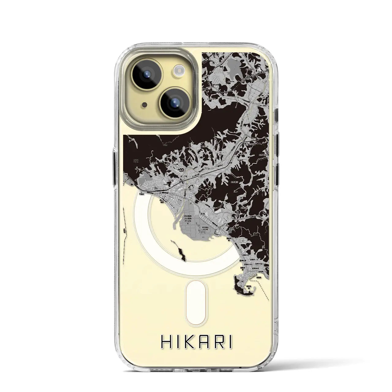 【光(山口県)】地図柄iPhoneケース(MagSafeタイプ)