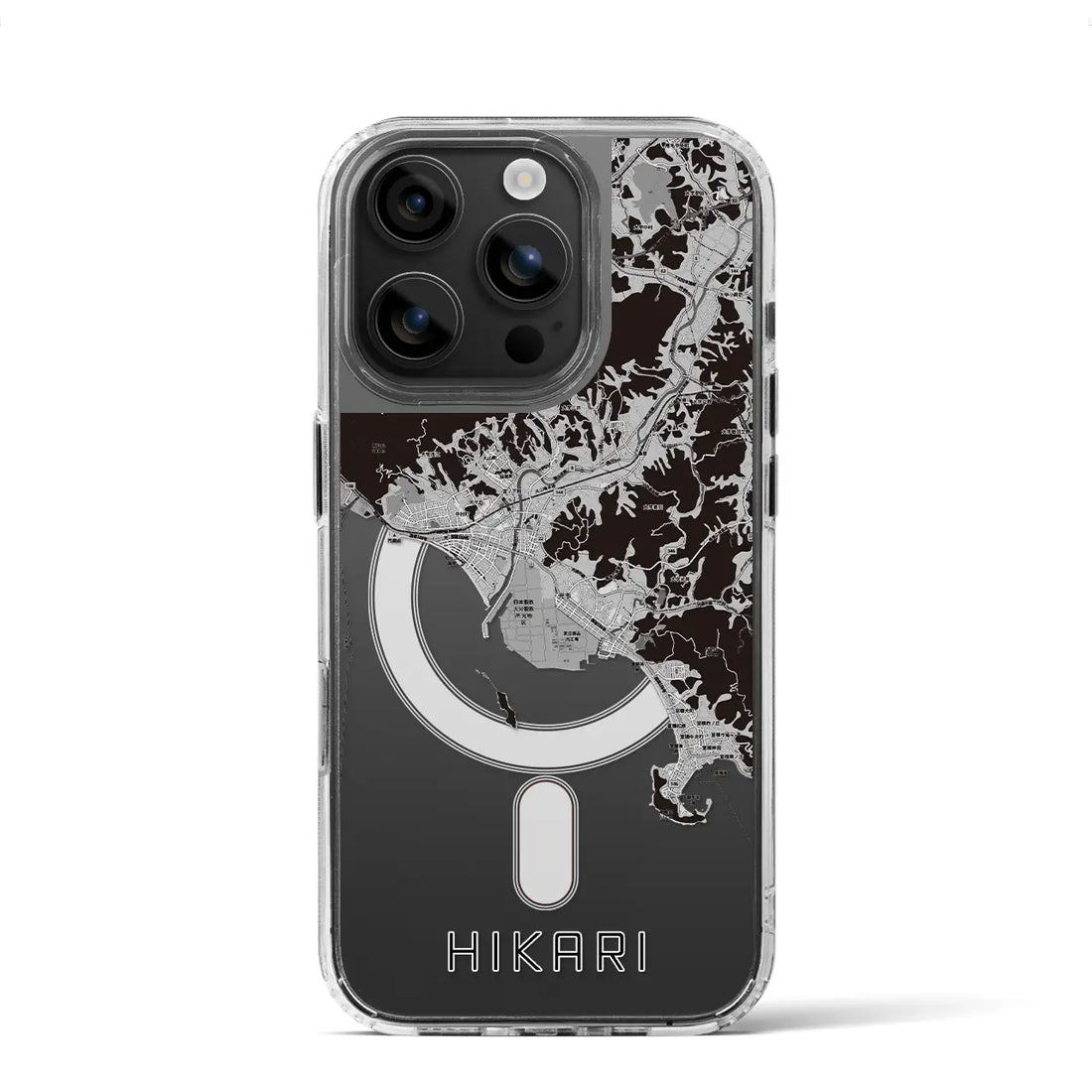 【光(山口県)】地図柄iPhoneケース(MagSafeタイプ)