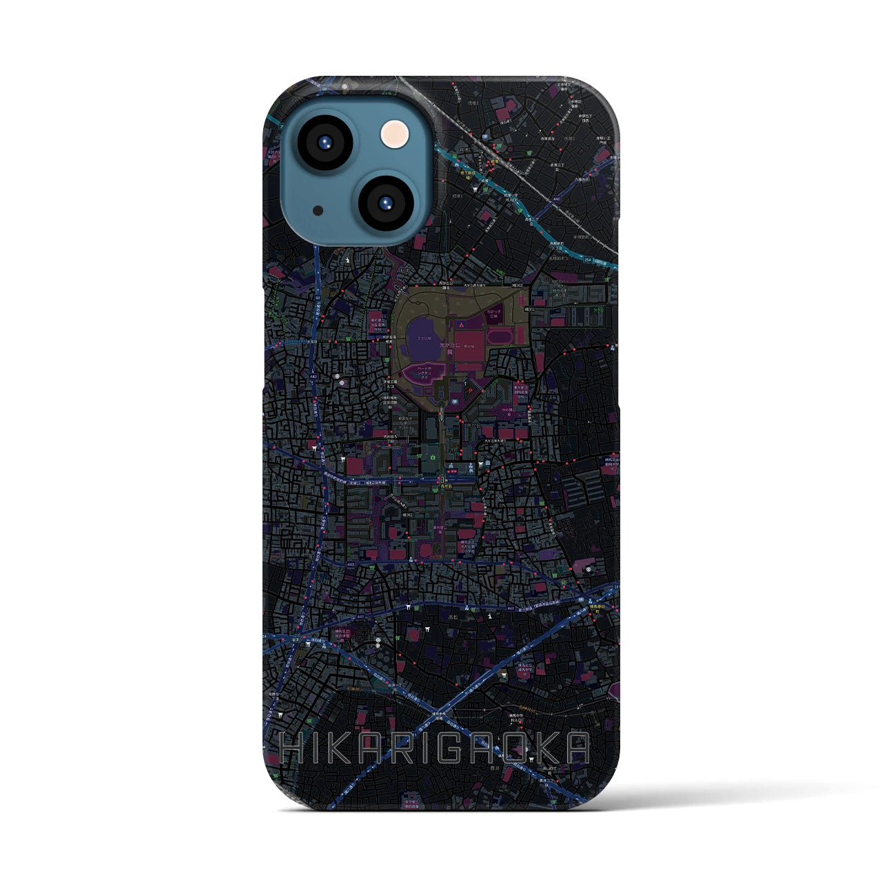 【光が丘(東京都)】地図柄iPhoneケース(バックカバータイプ)