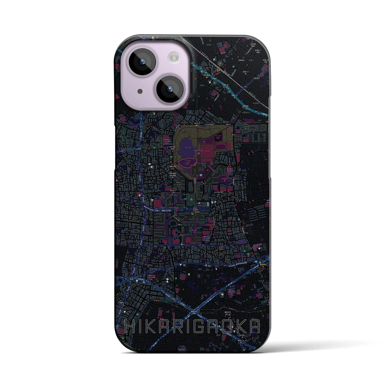 【光が丘(東京都)】地図柄iPhoneケース(バックカバータイプ)