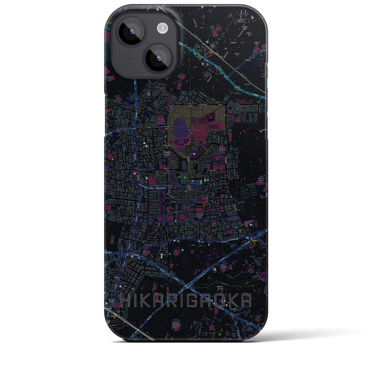 【光が丘(東京都)】地図柄iPhoneケース(バックカバータイプ)