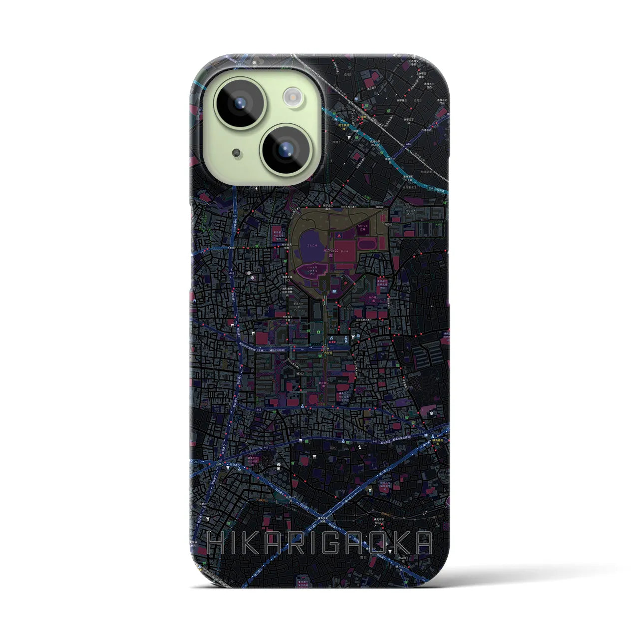 【光が丘(東京都)】地図柄iPhoneケース(バックカバータイプ)