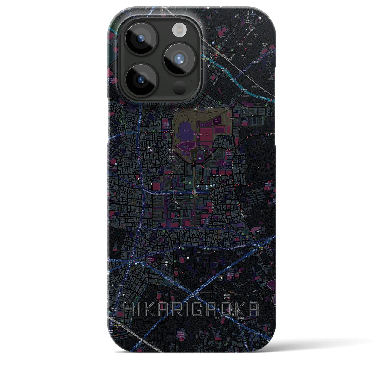 【光が丘(東京都)】地図柄iPhoneケース(バックカバータイプ)