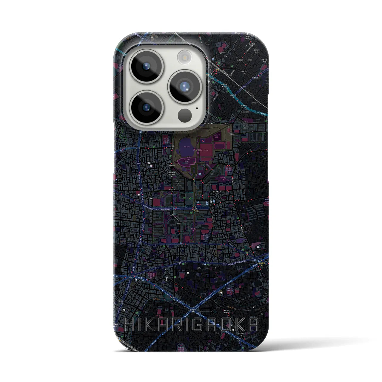 【光が丘(東京都)】地図柄iPhoneケース(バックカバータイプ)