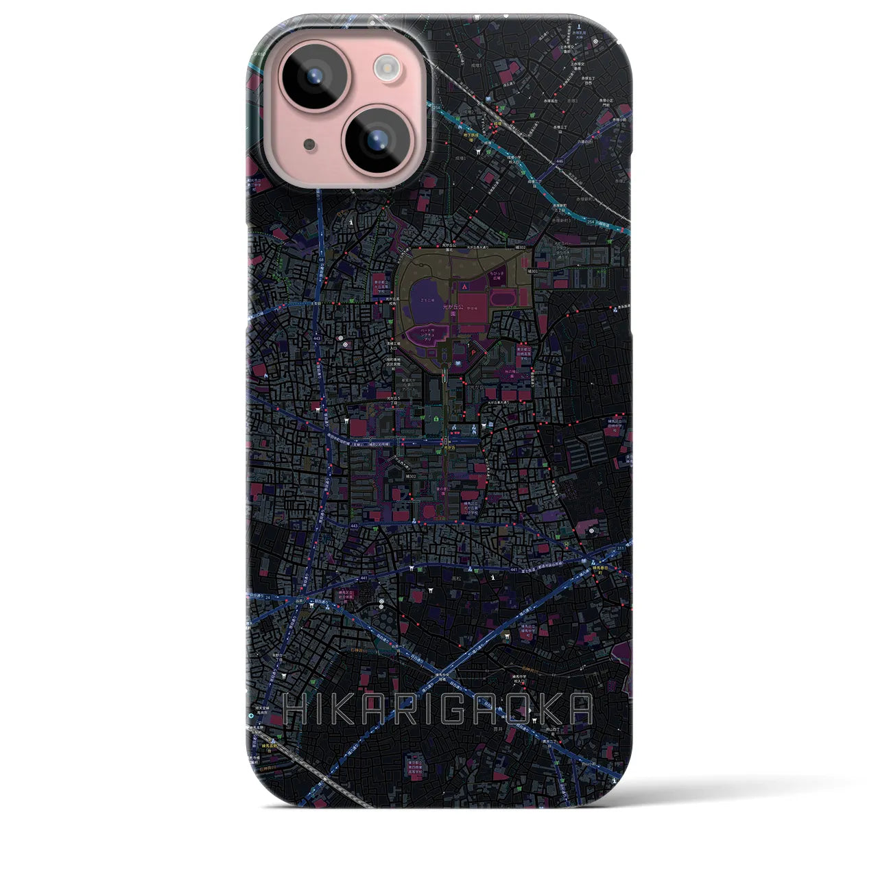 【光が丘(東京都)】地図柄iPhoneケース(バックカバータイプ)