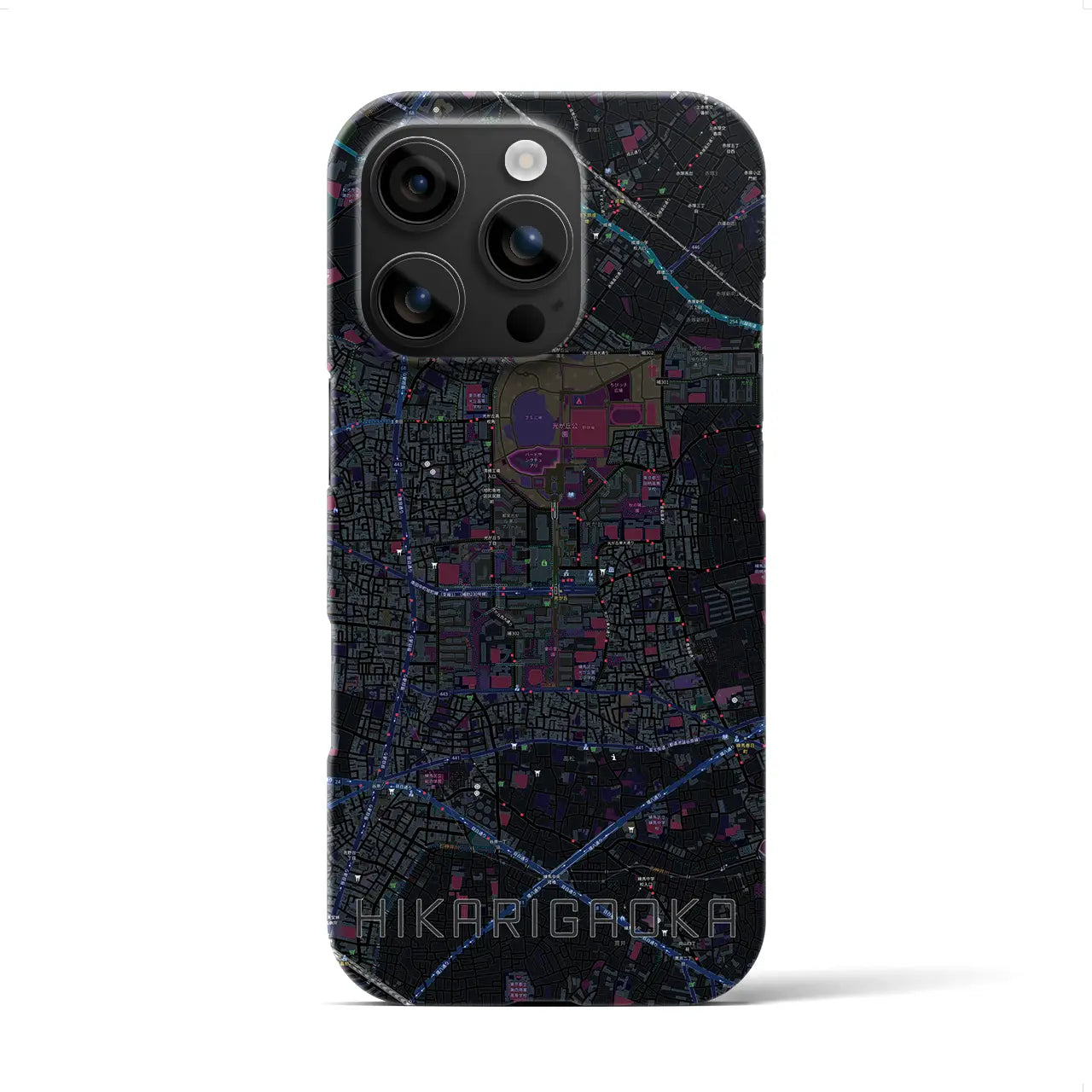 【光が丘(東京都)】地図柄iPhoneケース(バックカバータイプ)