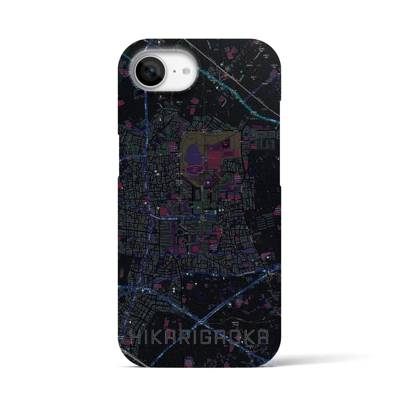 【光が丘(東京都)】地図柄iPhoneケース(バックカバータイプ)