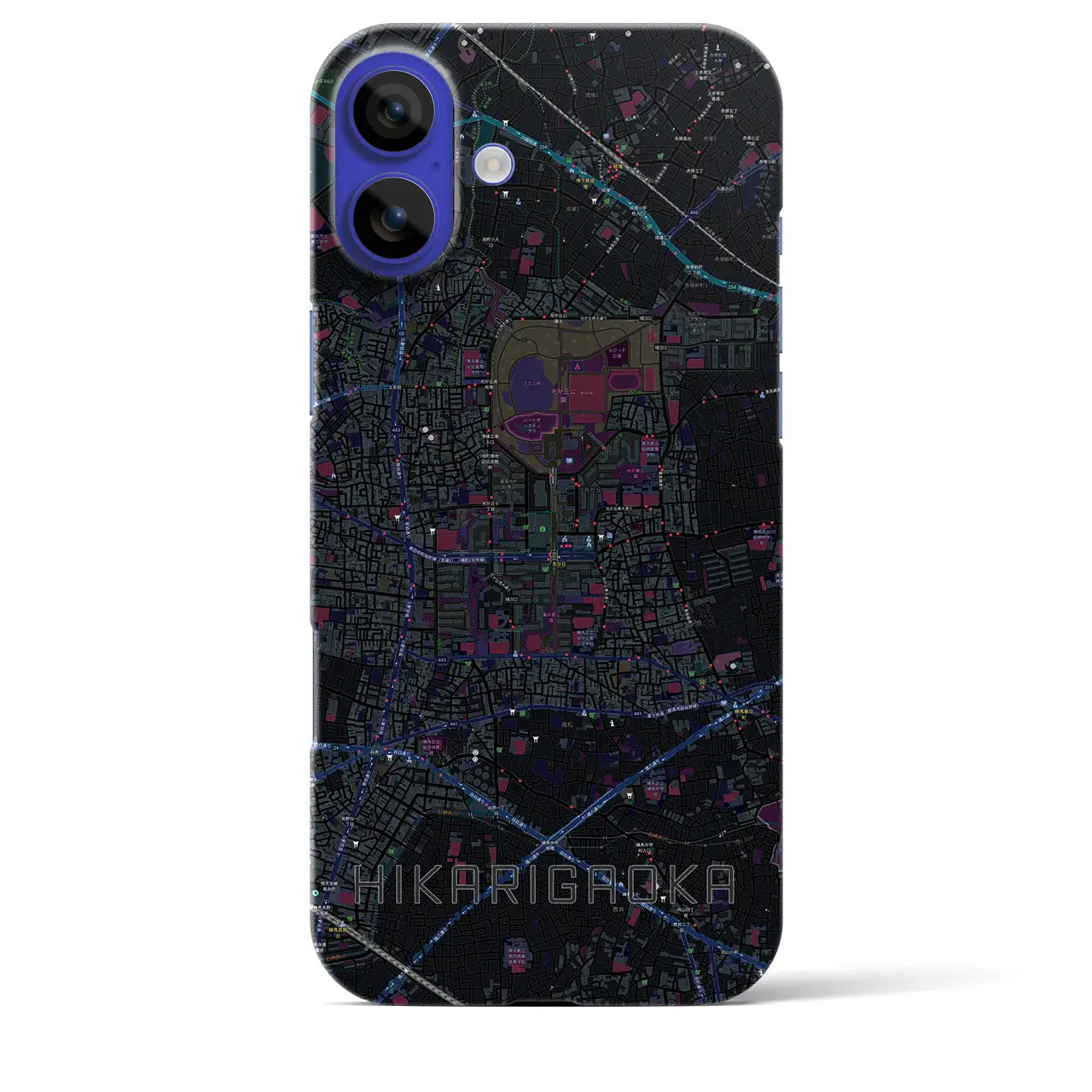 【光が丘(東京都)】地図柄iPhoneケース(バックカバータイプ)