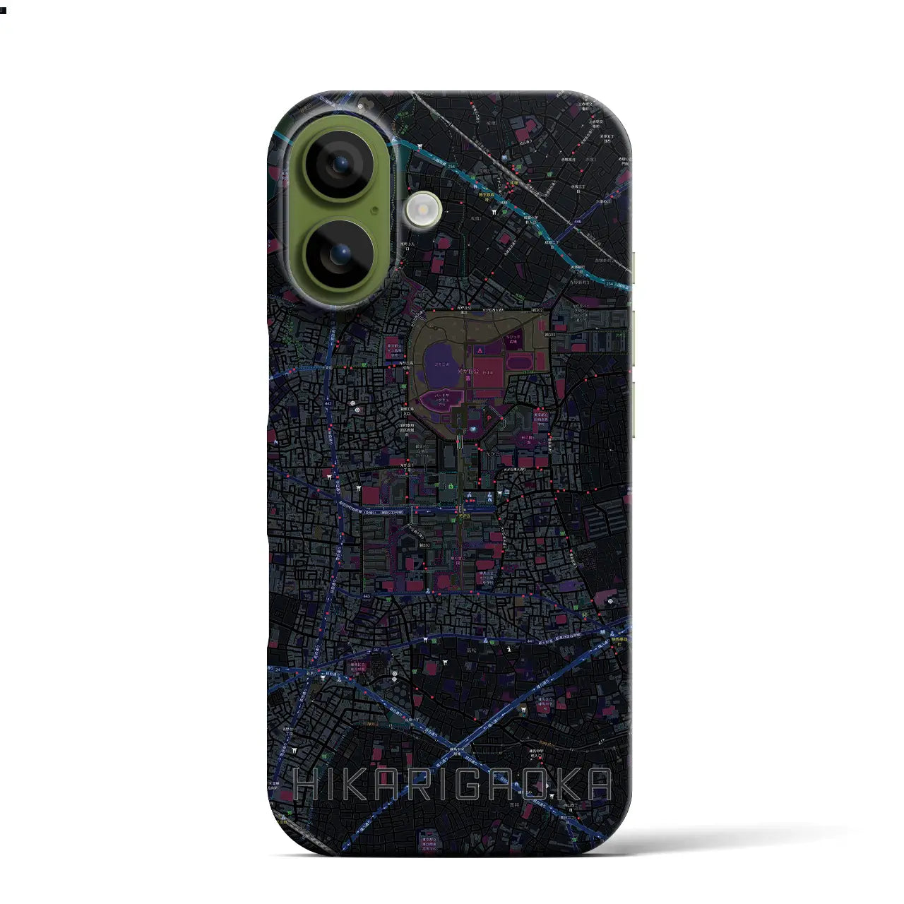 【光が丘(東京都)】地図柄iPhoneケース(バックカバータイプ)