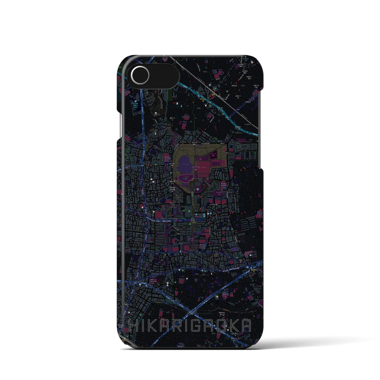 【光が丘(東京都)】地図柄iPhoneケース(バックカバータイプ)