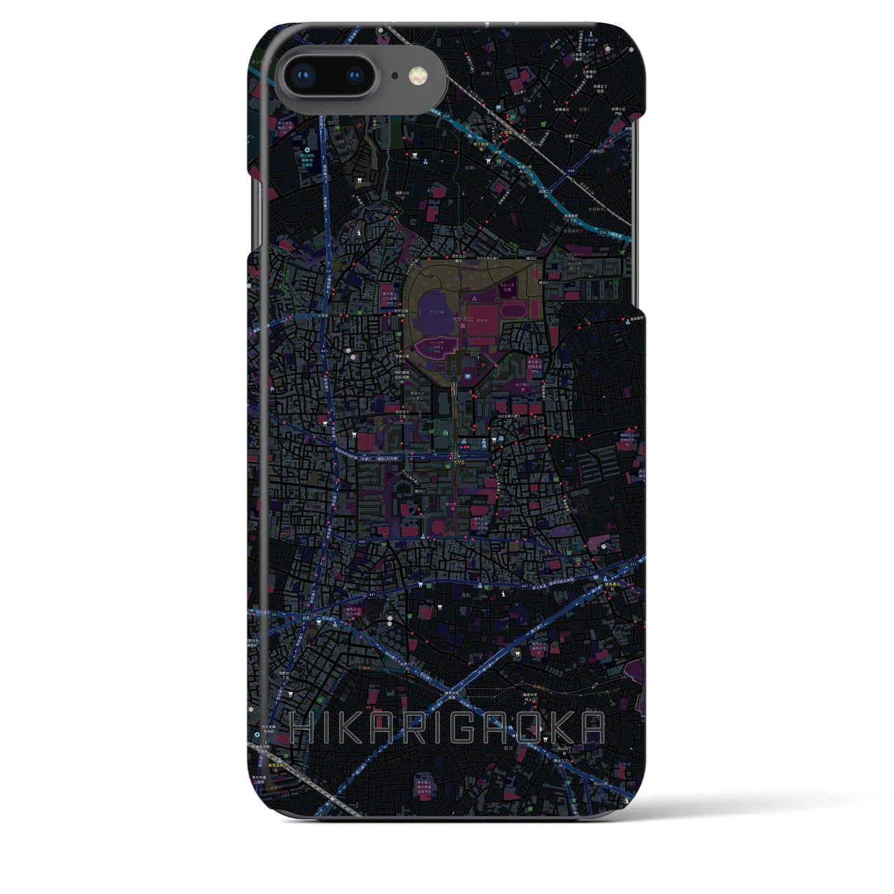 【光が丘(東京都)】地図柄iPhoneケース(バックカバータイプ)