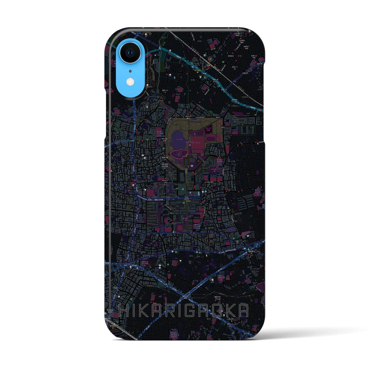 【光が丘(東京都)】地図柄iPhoneケース(バックカバータイプ)