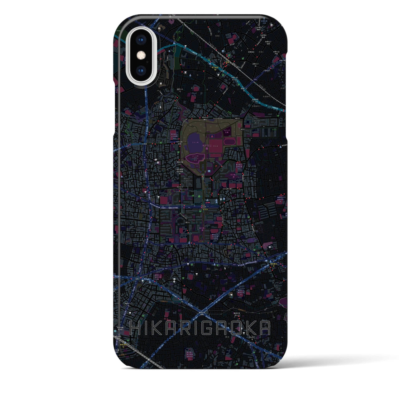 【光が丘(東京都)】地図柄iPhoneケース(バックカバータイプ)