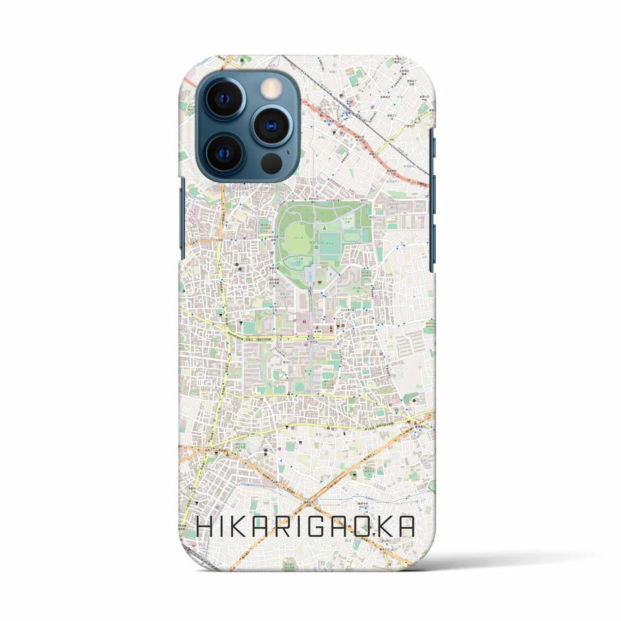 【光が丘(東京都)】地図柄iPhoneケース(バックカバータイプ)