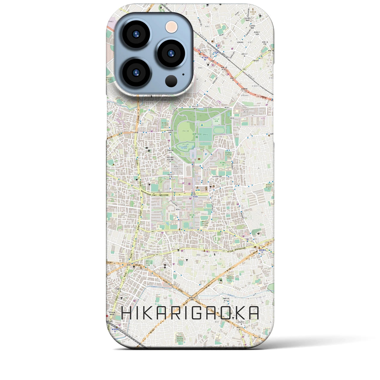 【光が丘(東京都)】地図柄iPhoneケース(バックカバータイプ)