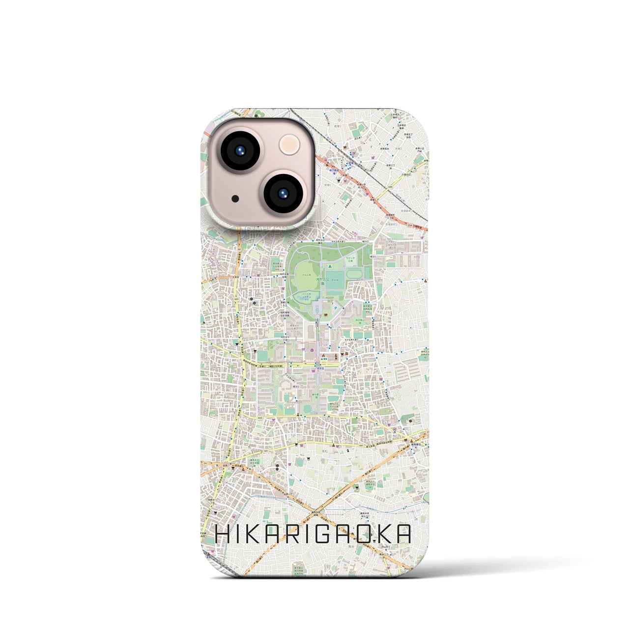 【光が丘(東京都)】地図柄iPhoneケース(バックカバータイプ)