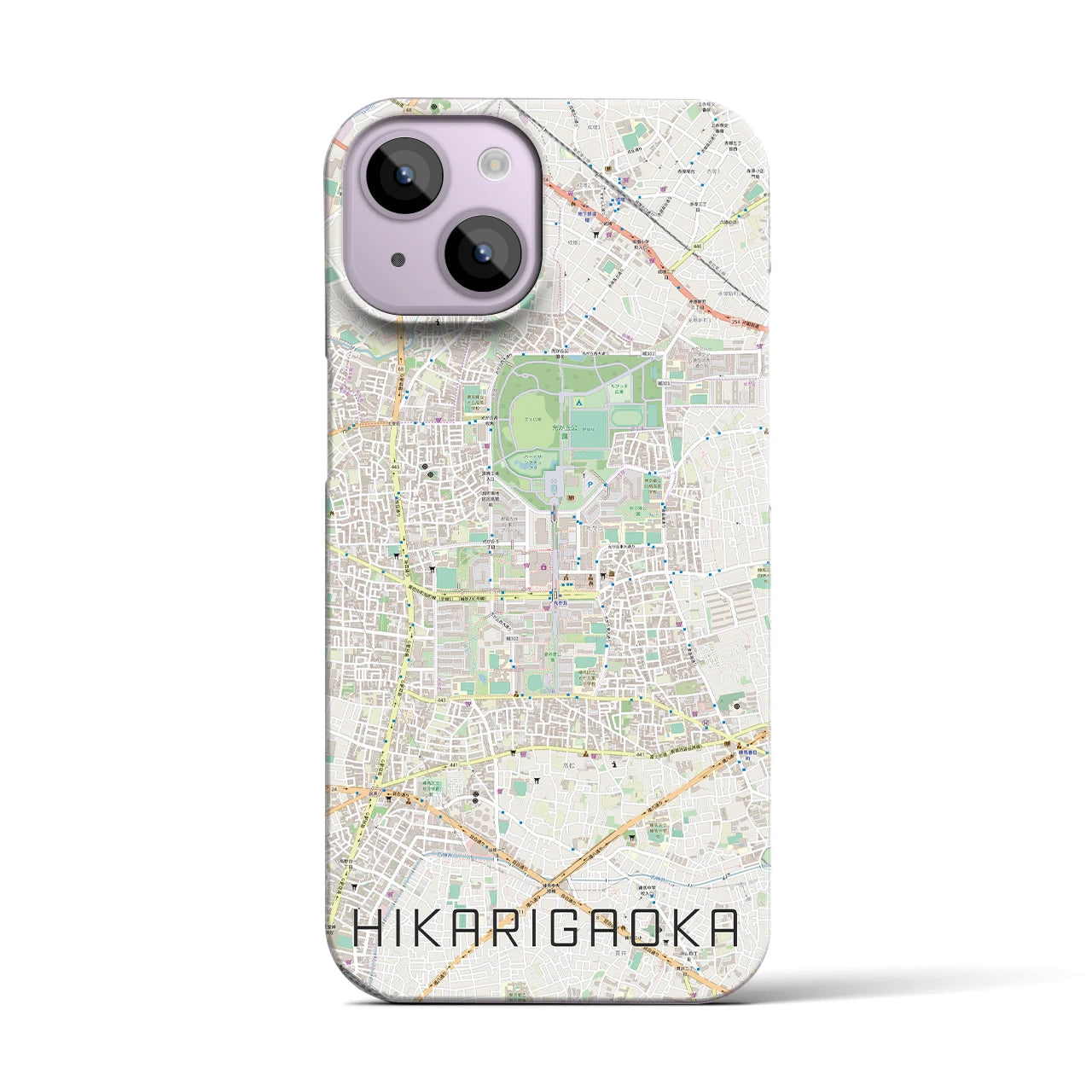 【光が丘(東京都)】地図柄iPhoneケース(バックカバータイプ)