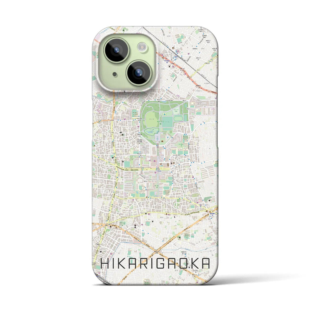 【光が丘(東京都)】地図柄iPhoneケース(バックカバータイプ)