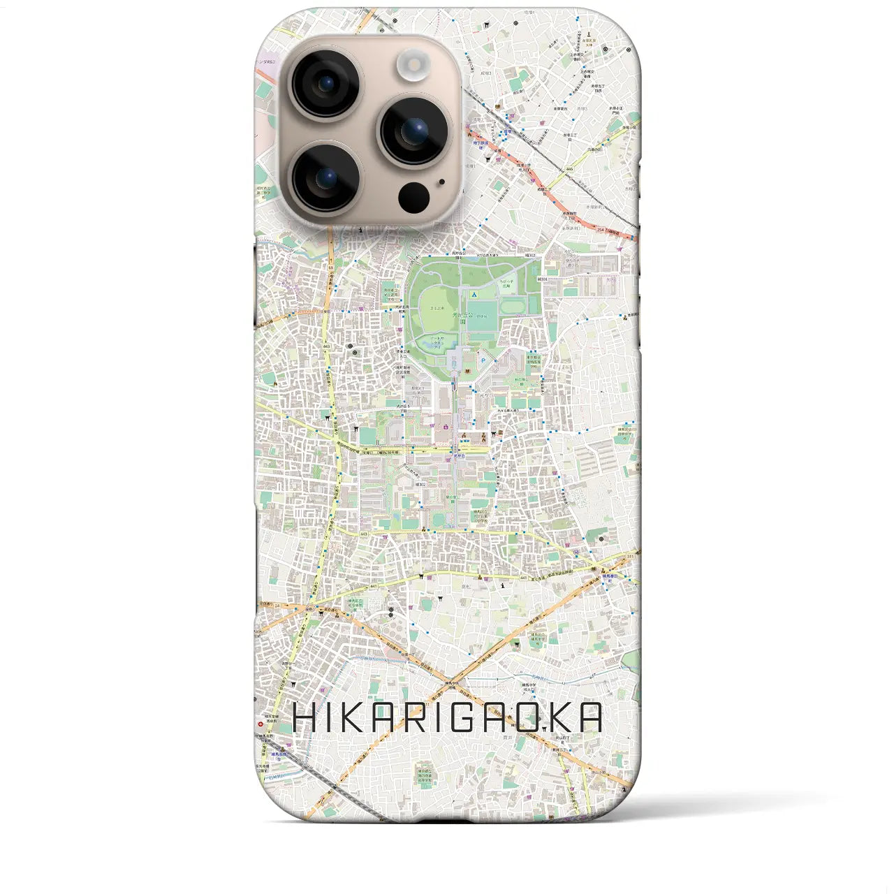 【光が丘(東京都)】地図柄iPhoneケース(バックカバータイプ)