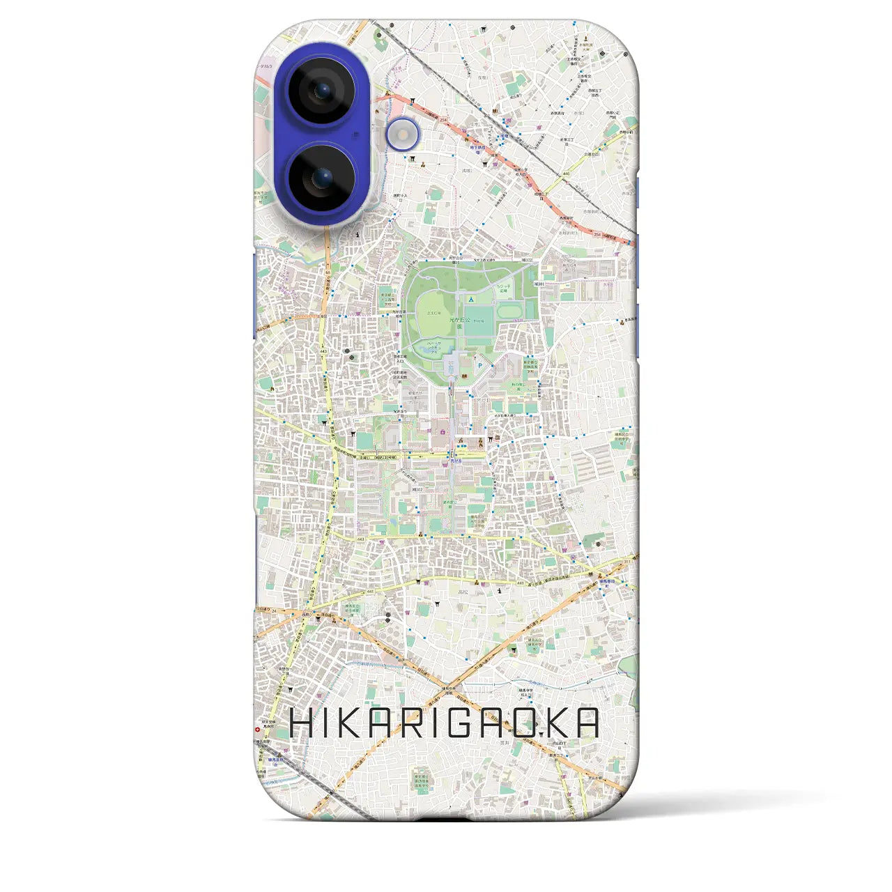 【光が丘(東京都)】地図柄iPhoneケース(バックカバータイプ)
