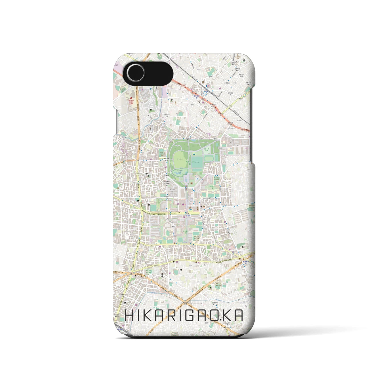 【光が丘(東京都)】地図柄iPhoneケース(バックカバータイプ)
