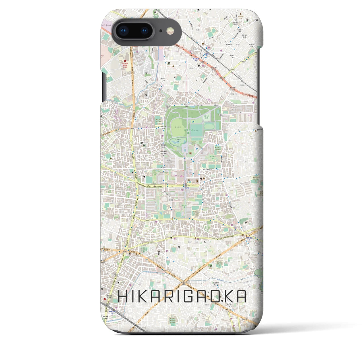 【光が丘(東京都)】地図柄iPhoneケース(バックカバータイプ)
