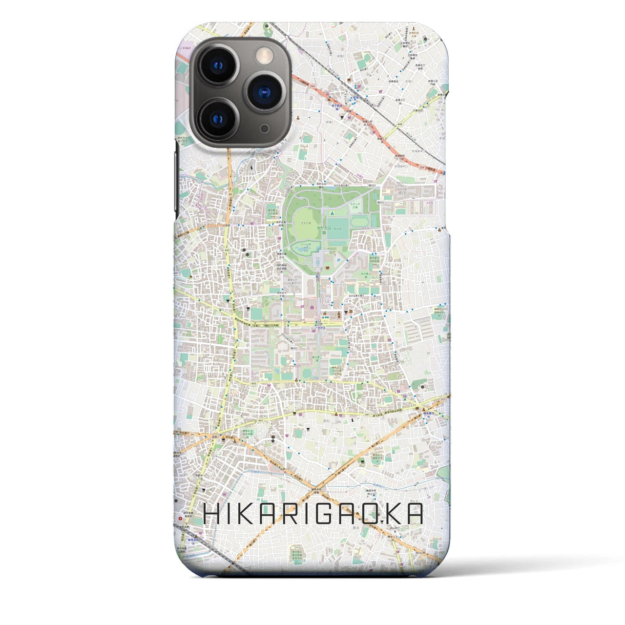 【光が丘(東京都)】地図柄iPhoneケース(バックカバータイプ)