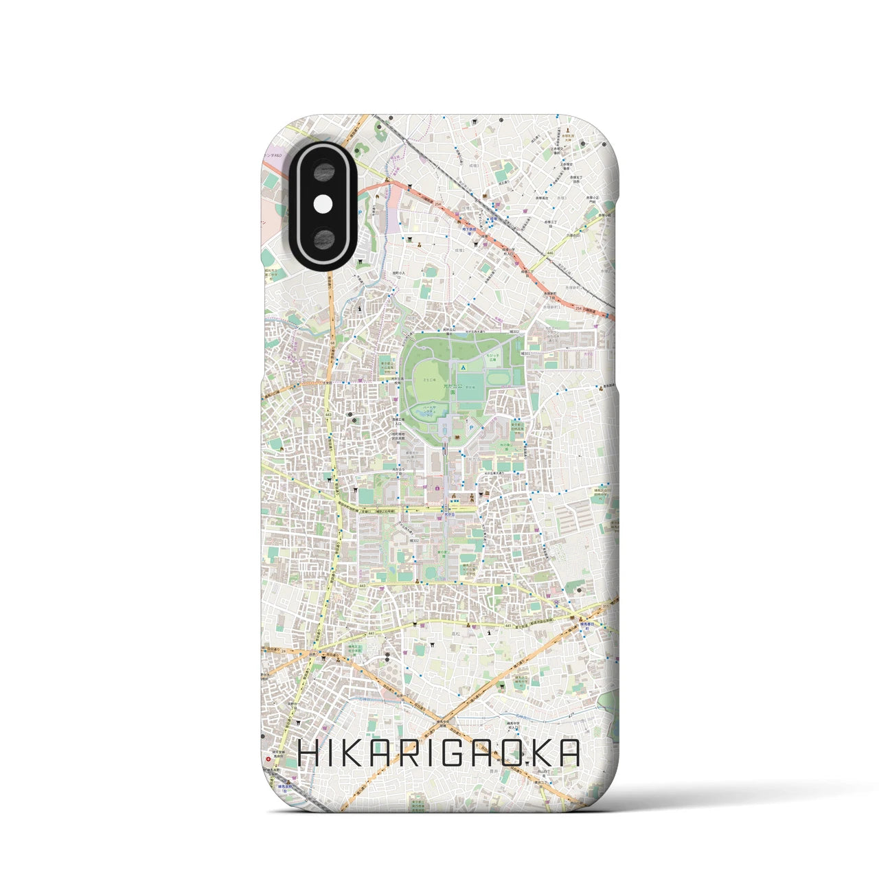 【光が丘(東京都)】地図柄iPhoneケース(バックカバータイプ)