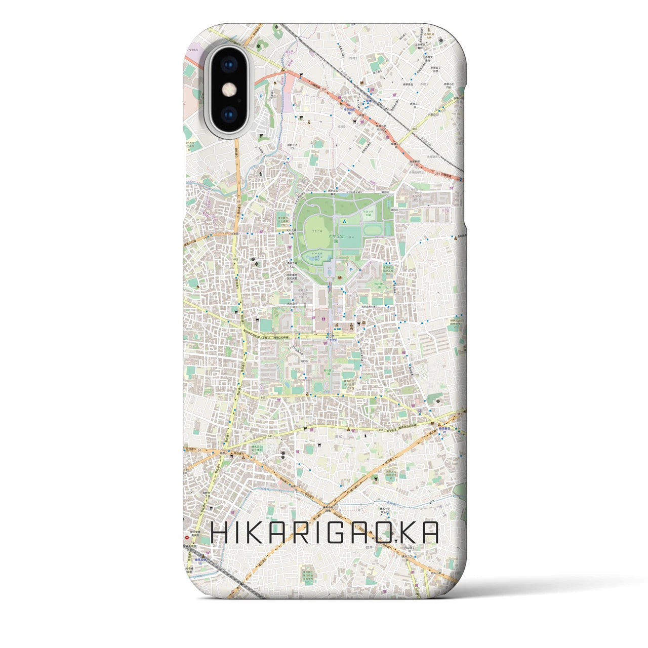 【光が丘(東京都)】地図柄iPhoneケース(バックカバータイプ)