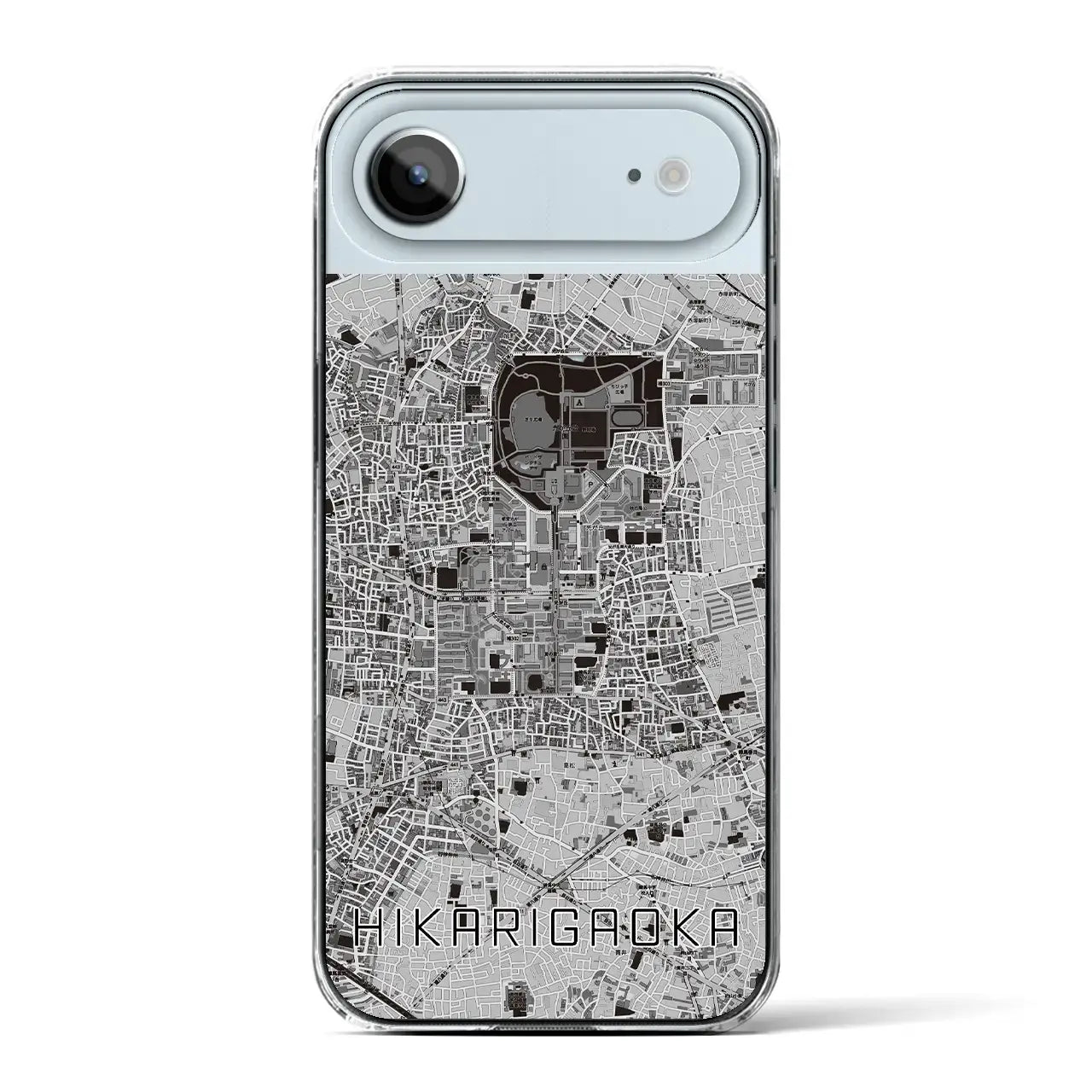 【光が丘(東京都)】地図柄iPhoneケース(クリアタイプ)モノトーン・iPhone 17 Pro Max 用