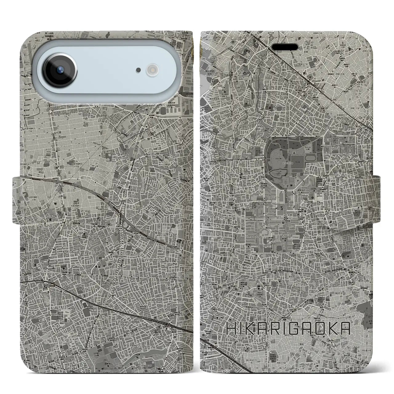 【光が丘(東京都)】地図柄iPhoneケース(手帳タイプ)