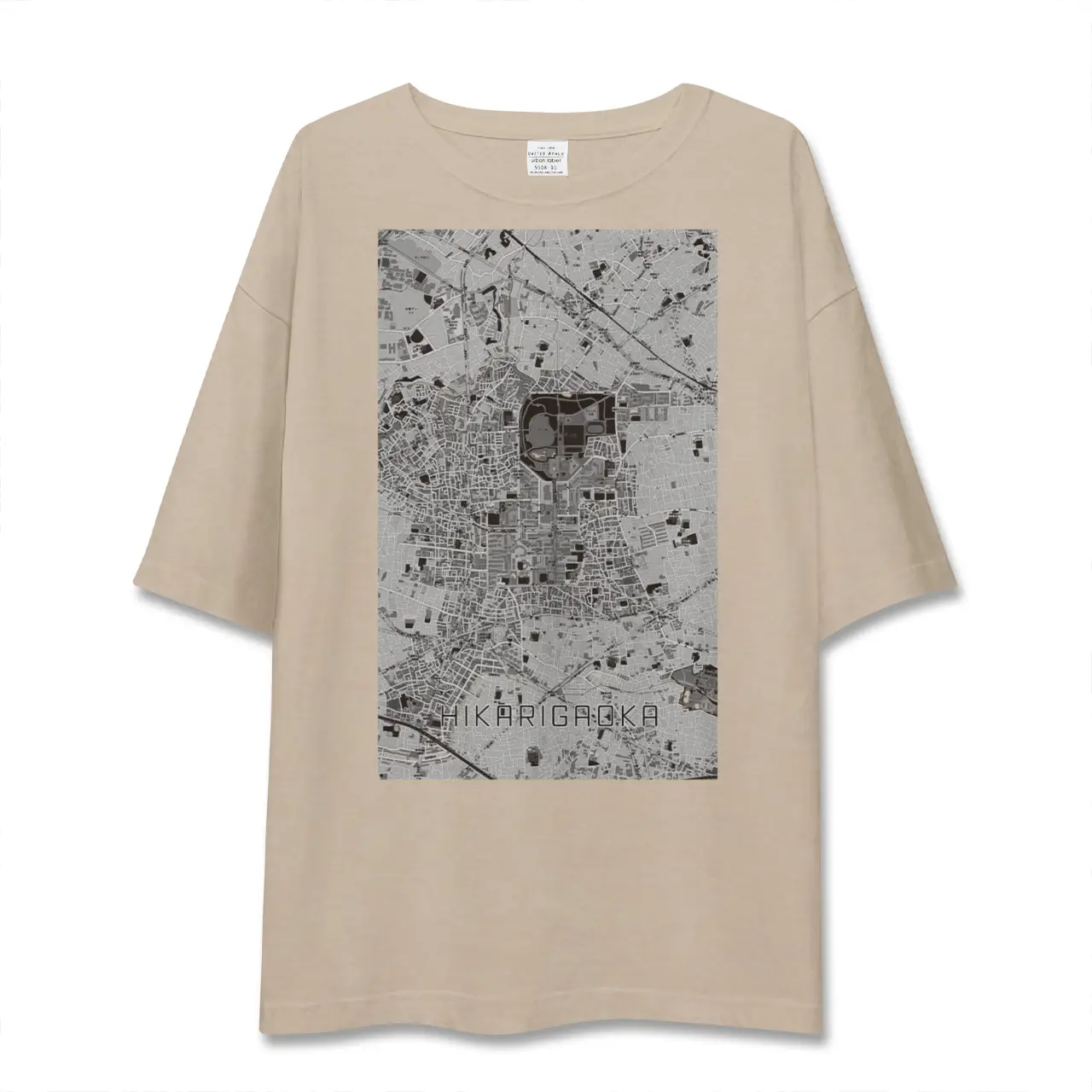 【光が丘(東京都)】地図柄ビッグシルエットTシャツ