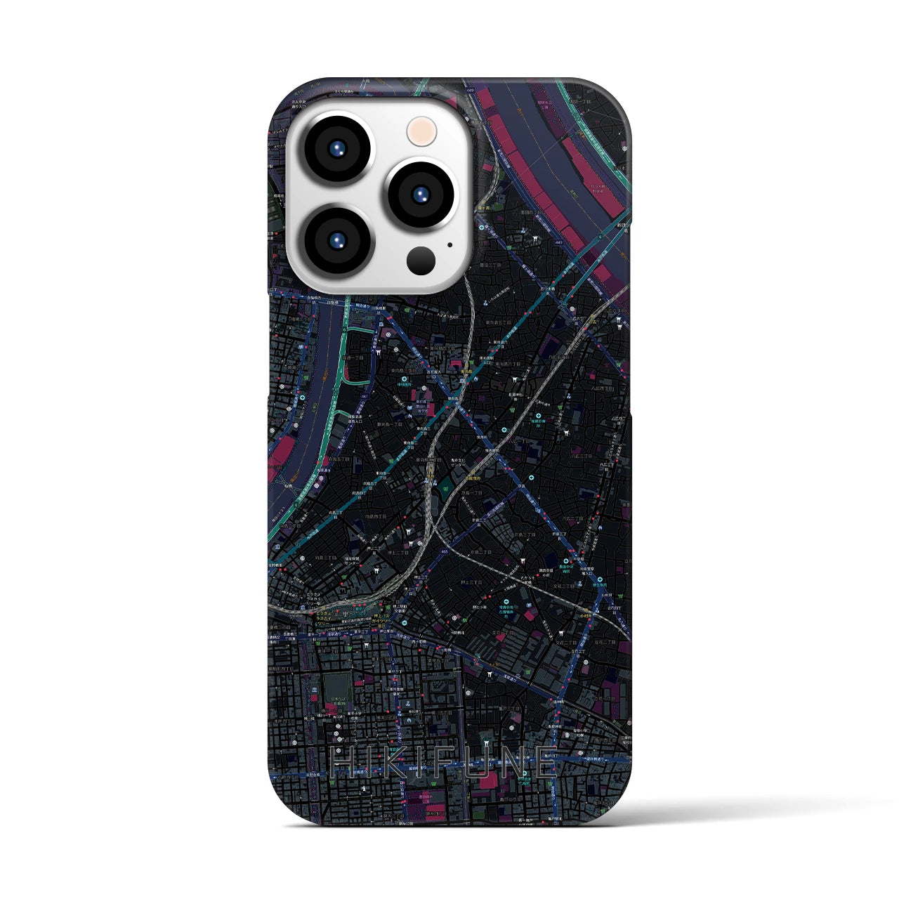 【曳舟(東京都)】地図柄iPhoneケース(バックカバータイプ)
