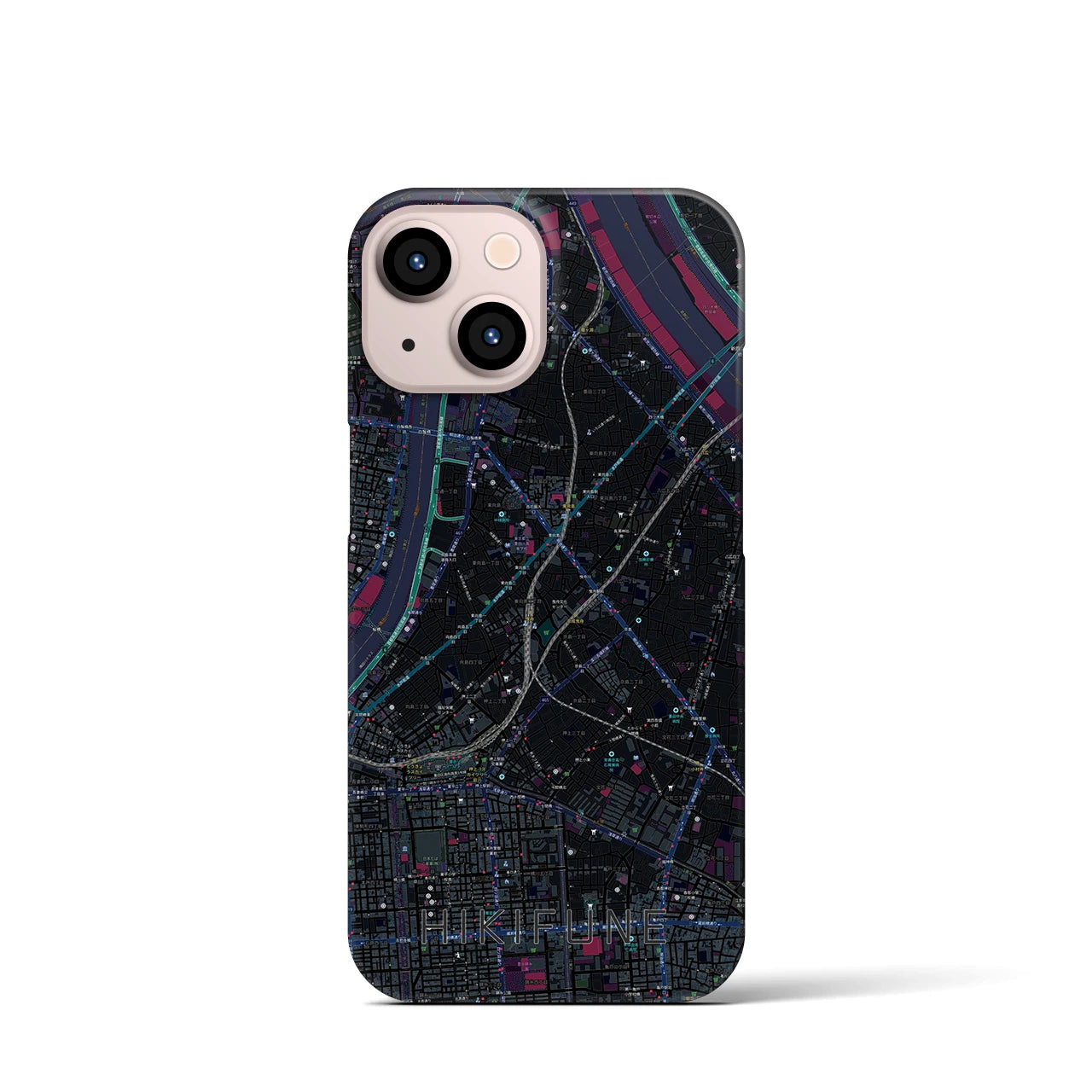 【曳舟(東京都)】地図柄iPhoneケース(バックカバータイプ)