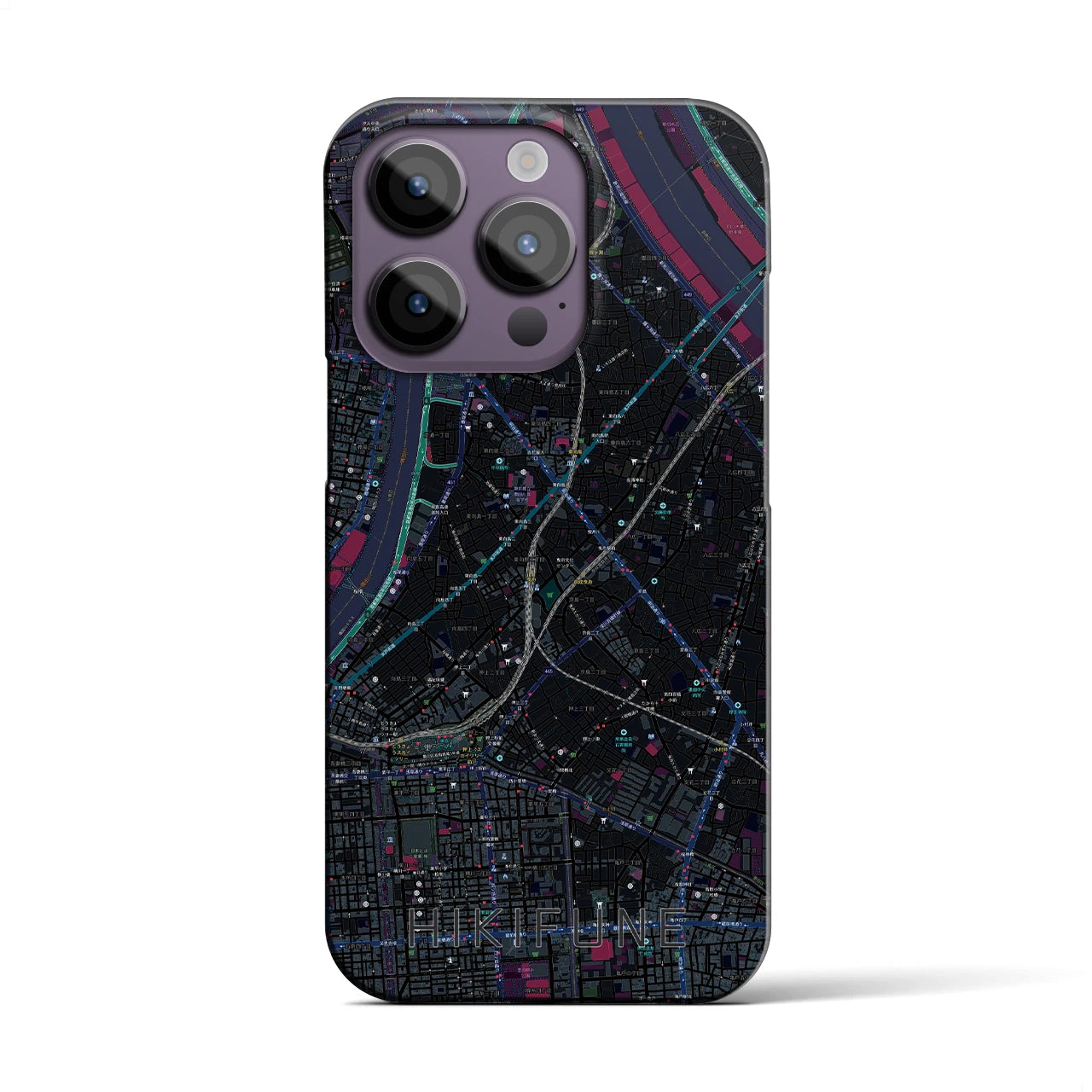 【曳舟(東京都)】地図柄iPhoneケース(バックカバータイプ)